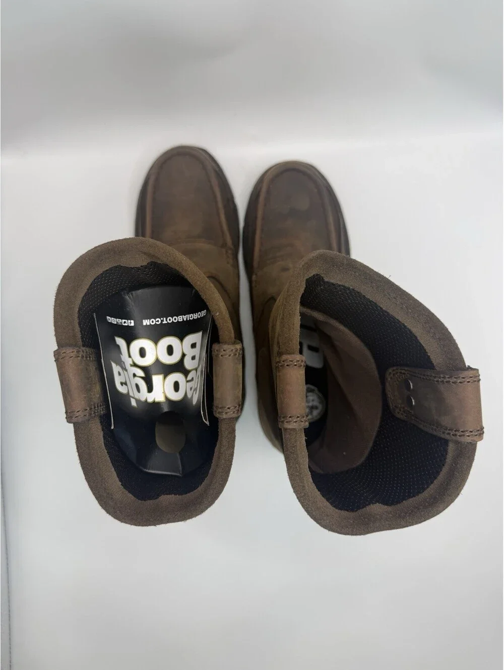 Georgia Work Boots Athens Wellington Sz 9 W Pull-On Cowboy Brown Steel Toe NWT